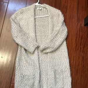Long cream cardigan